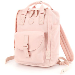 Wodoodporny plecak miejski w różowym kolorze zamykany suwakiem