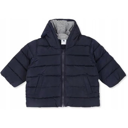 PETIT BATEAU GRANATOWA ZIMOWA PARKA DZIECIĘCA Z KAPTUREM