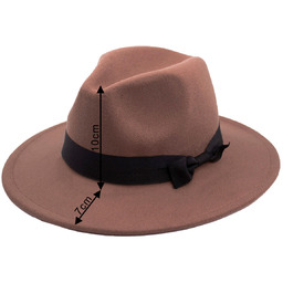 Kapelusz KLASYCZNY panama kokardka FILCOWY damski