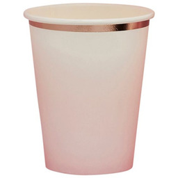 Kubeczki papierowe - różowe ombre - 250 ml