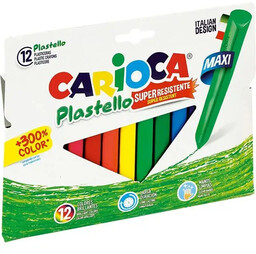 Kredki świecowe Jumbo plastello Carioca12 kolorów 42671 -