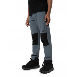 4F Spodnie Chłopiece Trekkingowe 4FJSS23TFTRM098-32S Denim 140 cm.