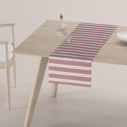 Bieżnik prostokątny, czerwono-beżowe pasy, 40 x 130 cm,