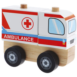 Trefl - Ambulance, Wooden Toys - Autko Karetka,