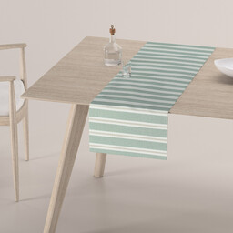 Bieżnik prostokątny, zielono-beżowe pasy, 40 x 130 cm,