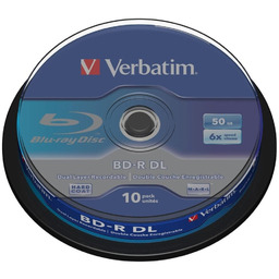 Płyty VERBATIM BD-R DL BLU-RAY 50GB 6x cake