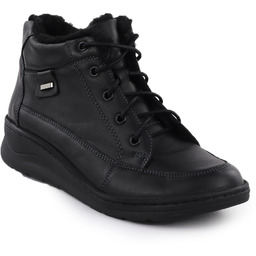 Skórzane komfortowe botki damskie czarne Helios 553.011