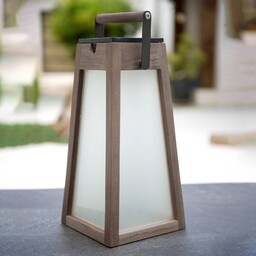 Les Jardins Latarnia solarna LED Tecka, Duratec szara