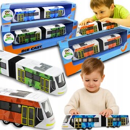Zestaw trzech TRAMWAJ napęd WAGOY TRAMWAJOWE 19 cm