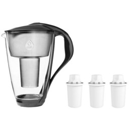 DAFI Dzbanek filtrujący Crystal LED Czarny + 3