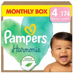 Pampers Harmonie Pieluszki rozmiar 4 Maxi 9-14kg, 174szt.
