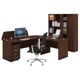 Zestaw mebli biurowych MIRELLI, typ A, szafka, orzech