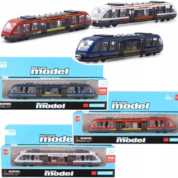 MEGADIDI ZESTAW 3 wagonów TRAMWAJ nowoczesny 17 cm