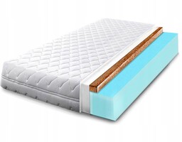Materac 130x200 piankowy z kokosem średnio miękki H1