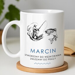 Kubek z nadrukiem dla niego wędkarza na iminieny