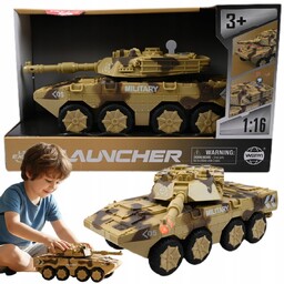 CZOŁG WOJSKOWY ZABAWKA MILITARNA ŚWIATŁO DŹWIĘK AUTO