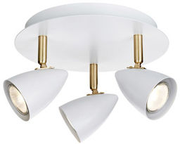 Markslojd plafon lampa sufitowa Ciro 106319 biała/mosiądz 23,5cm