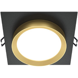 Maytoni Lampa podstropowa wpuszczana downlight czarna złota Hoop