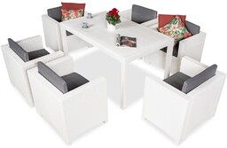 Zestaw technorattanowy Colorado Premium 6 biały Bica