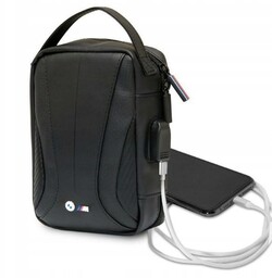 Torba/Organizer Bmw Carbon&Perforated, Port Usb Stylowa Skórzana Kompaktowa