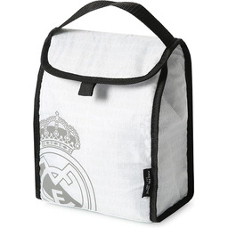 Biały Real Madryt Składany termiczny pojemnik na żywność