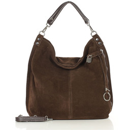 Torebka worek brązowy GENUINE LEATHER s92r