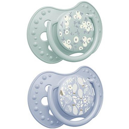 LOVI Smoczek silikonowy dynamiczny 3-6m Blossom Blue, 2