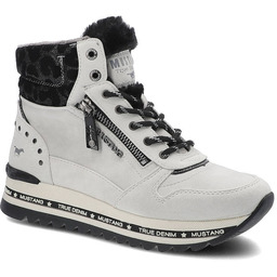 Błękitne Botki Mustang Damskie Ocieplane Obuwie