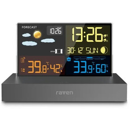 Stacja pogody Raven ESPOG10 Zegar Alarm Budzik Prognozowanie