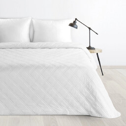 Narzuta welwetowa pikowana biała NPD-01