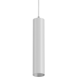 Maytoni Zwisowa lampa nad wyspę metalowa tubka biała