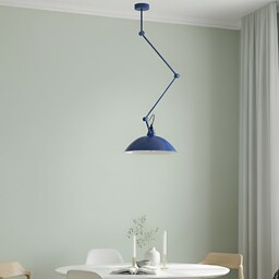 Lampa Wisząca ALDEX, Melos, ściemnialny, niebieski, salon, metal,