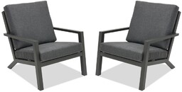 Aluminiowy fotel ogrodowy Braga Garden Point antracyt -