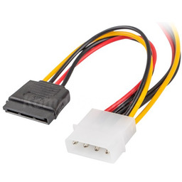 Lanberg kabel Molex - 2x SATA M/F 15cm