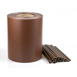 Taśma ogrodzeniowa z klipsami brązowy 19 cm x