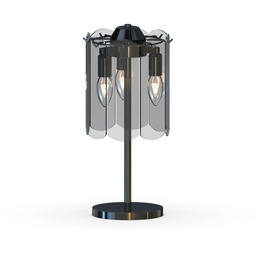 Lampa stołowa szklana elegancka NIRA CZARNY/BLACK MT3523-3S-EBCN -