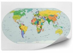 Mapa polityczna świata Fototapety Mapa polityczna świata 250x250cm