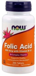 Kwas Foliowy 800 mcg + Witamina B12 25