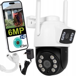 Kamera Wifi 6MP Obrotowa Dwa Obiektywy Hd Smart