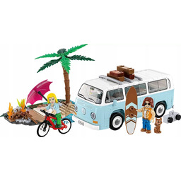 Klocki Cobi 24617 Volkswagen T2A Kombi surfing, plaża,