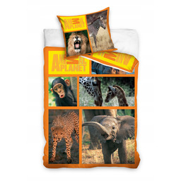 pościel Animal Planet 160x200 zwierzęta Słoń małpa Żyrafa
