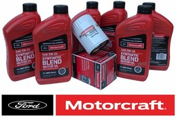 Filtr + olej silnikowy Motorcraft 5W20 SYNTHETIC BLEND