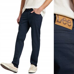 Lee DAREN REGULAR STRAIGHT Deep Navy GRANATOWE MATERIAŁOWE
