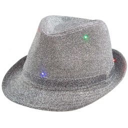 Kapelusz brokatowy srebrny - 1 szt.