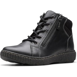 Clarks Damskie botki Caroline Park, czarne Combi, 11,