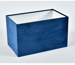 Abażur Belldeco Welurowy Niebieski Prostokąt B