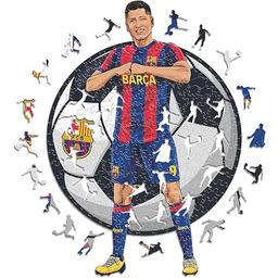 Iconic Puzzles - Drewniane Puzzle Lewandoski, wielokolorowe, L,