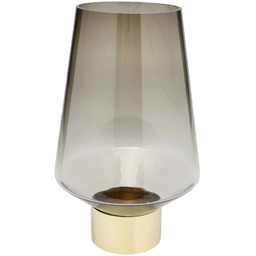 KARE Design Wazon szklany Noble Ring 40cm brązowy