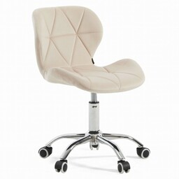 Krzesło biurowe beżowe ART118S / welur #05