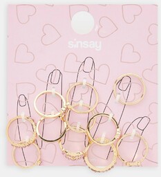 Sinsay - Pierścionki 11 pack - Złoty